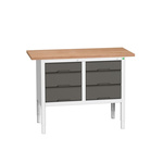 Bott Portable Steel Workbench, 75kg Max Load, Adjustable Height, 830 → 930mm x 1250mm x 600mm
