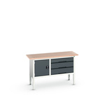 Bott Portable Steel Workbench, 75kg Max Load, Adjustable Height, 830 → 930mm x 1500mm x 600mm