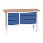 Bott Portable Steel Workbench, 75kg Max Load, Adjustable Height, 830 → 930mm x 1500mm x 600mm