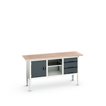 Bott Portable Steel Workbench, 75kg Max Load, Adjustable Height, 830 → 930mm x 1750mm x 600mm
