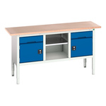Bott Portable Steel Workbench, 75kg Max Load, Adjustable Height, 830 → 930mm x 1750mm x 600mm