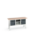 Bott Portable Steel Workbench, 75kg Max Load, Adjustable Height, 830 → 930mm x 1750mm x 600mm