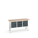 Bott Portable Steel Workbench, 75kg Max Load, Adjustable Height, 830 → 930mm x 1750mm x 600mm