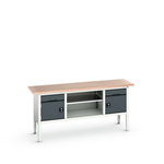 Bott Portable Steel Workbench, 75kg Max Load, Adjustable Height, 830 → 930mm x 2000mm x 600mm