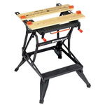 Black & Decker Portable Steel Workbench, 160kg Max Load, Adjustable Height, 775mm x 610mm