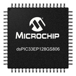dsPIC33EP128GS806-I/PT Microchip dsPIC33EP, 16bit Digital Signal Processor 60MHz 128 kB Flash 64-Pin TQFP