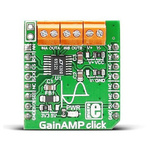 MikroElektronika MIKROE-2555, GainAMP click Programmable Gain Amplifier mikroBus Click Board for Automatic Gain