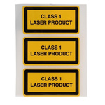 Brady Black/Yellow Vinyl Safety Labels, Class 1 Laser Product-Text 53 mm x 26mm