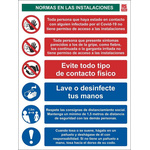 RS PRO PVC Social Distancing Site Safety Sign With Spanish Text, 400 x 300mm