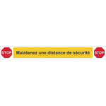 RS PRO Vinyl Mandatory Respect Social Distance Sign With French Text, 800 x 100mm
