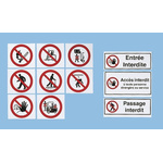 PET No Entry Prohibition Sign, Entrée interdite, French