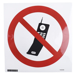 PET No Mobiles Prohibition Sign, None