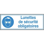Brady PET Mandatory Eye Protection Sign With French Text