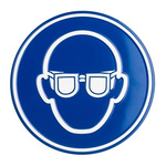 Wolk Aluminium Mandatory Eye Protection Sign With Pictogram Only Text