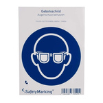 Wolk PVC Mandatory Eye Protection Sign With Pictogram Only Text