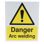 RS PRO Danger Arc Welding Hazard Warning Sign (English)
