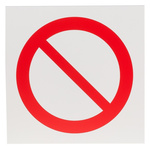 Plastic General Prohibition Prohibition Sign, None