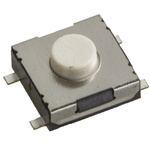 White Tactile Switch, Single Pole Single Throw (SPST) 50 mA @ 12 V dc 0.5mm Surface Mount