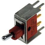 C & K SPDT Toggle Switch, On-Off-On, PCB
