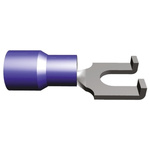 TE Connectivity, PLASTI-GRIP Insulated Crimp Spade Connector, 1.25mm² to 2mm², 16AWG to 14AWG, M4 Stud Size, Blue