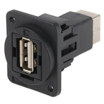 RS PRO USB Connector, Panel Mount, Socket 2.0 A to B, Plug In, Straight- Single Port