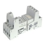 Relpol 4 Pin Relay Socket, DIN Rail for use with R4N Relay, T-R4 Relay