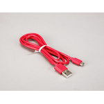 Raspberry Pi 1m USB A Male to Micro USB Male cable in Red