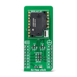 MikroElektronika Air Flow Click Differential Pressure Sensor Add On Board for LHDULTRAM012UB3 mikroBUS socket