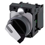 Siemens 2 Position Short Handle Selector Switch - (NO/NC) 22mm Cutout Diameter
