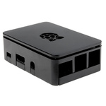 DesignSpark ABS Case for use with Raspberry Pi 2B, Raspberry Pi 3B, Raspberry Pi 3B+ in Black
