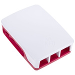 Raspberry Pi Plastic Case for use with Raspberry Pi 4B in Red, White