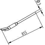 Ersa 452 Series Straight Knife Desoldering Gun Tip, 4 mm