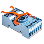 Releco MRC 11 Pin 250V ac DIN Rail Relay Socket, for use with MRC Series 11-Pin Relay