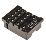 Omron 14 Pin 250V ac PCB Mount Relay Socket, for use with MY4IN, MY4IN1, MY4IN1-D2, MY4IN-CR, MY4IN-D2, MY4N, MY4N1,