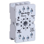 Rockwell Automation 700-HN 8 Pin 300V DIN Rail, Panel Mount Relay Socket, for use with 700-HTA1A, 700-HTA3A Relay