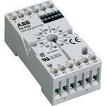 ABB CR-U 3 Pin DIN Rail Relay Socket, for use with CR-U Interface Relay