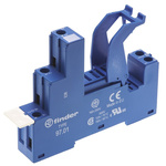 Finder 97 5 Pin 250V ac DIN Rail Relay Socket, for use with 46.61 and 46.52 Series Relay