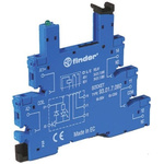 Finder 93 5 Pin 250V ac DIN Rail Relay Socket, for use with 34.51, 34.81