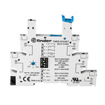 Finder 93 5 Pin 12V ac/dc DIN Rail Relay Socket, for use with 34.51 Series Relay