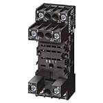 Siemens Snap-On Rail Mount Relay Socket, for use with 2 Changeover Contacts