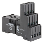 Omron PYF14 14 Pin 250V ac DIN Rail Relay Socket, for use with MY2, MY4