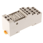 Omron 14 Pin 250V ac DIN Rail Relay Socket, for use with MY2 Series, MY4 Series