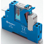 Finder 4C Series Interface Relay, DIN Rail Mount, 24V ac Coil, DPDT, 2-Pole