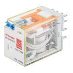 RS PRO Plug In Power Relay, 24V dc Coil, 6A Switching Current, 4PDT