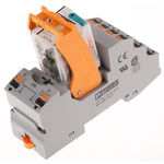 Phoenix Contact RIF Series Interface Relay, DIN Rail Mount, 24V dc Coil, DPDT, 2-Pole