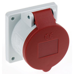 MENNEKES IP44 Red Panel Mount 5P Industrial Power Socket, Rated At 16.0A, 400 V
