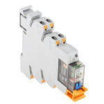 Phoenix Contact PLC-RPT- 24DC/21-21/MS Series Interface Relay, DIN Rail Mount, 24V dc Coil, DPDT, 2-Pole