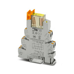 Phoenix Contact PLC-RPT Series Interface Relay, DIN Rail Mount, 24V dc Coil, DPDT, 1-Pole