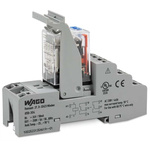 Wago 858 Series Relay Module, DIN Rail Mount, 12V dc Coil, 4PDT, 4-Pole, 5A Load