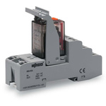 Wago 858 Series Relay Module, DIN Rail Mount, 115V ac Coil, 4PDT, 4-Pole, 5A Load